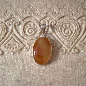 New carnelian agate Pendant 1.5”